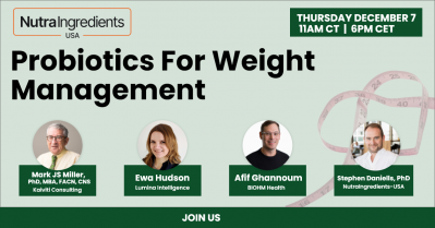 Free webinar digs into probiotics for weight management